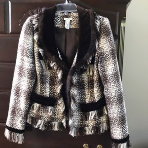 Super cute multi brown/cream colored jacket.